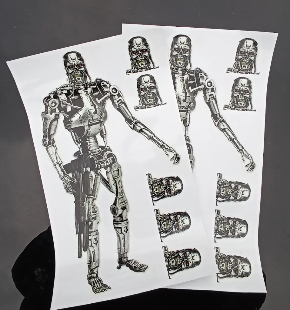A pair of replacement vinyls for AI exTerminator airgun targets