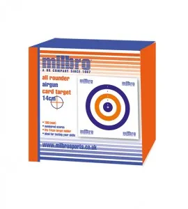 [MILRWBTARG14CM] Milbro All Rounder Airgun Card Target 14cm