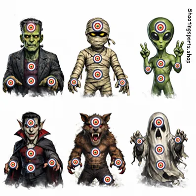 6 Monster Targets 14cm x 14cm Packs