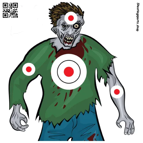 Zombie Monster Target - Paper 14cm x 14cm Packs