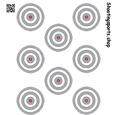 [SSSTGT0005C] 8 Spot Targets - Paper 17cm x 17cm (1)