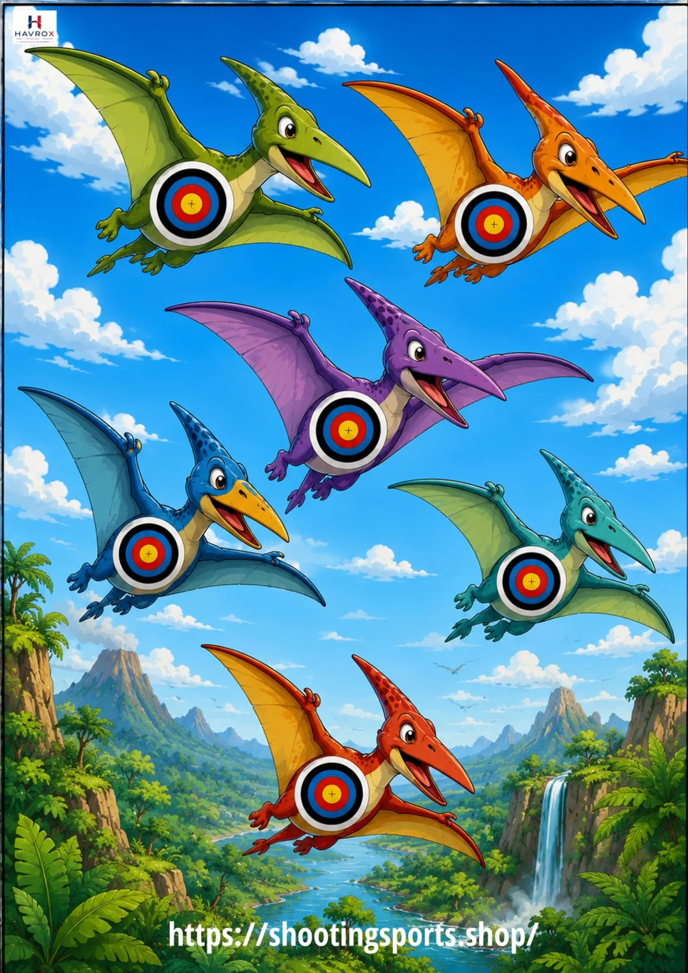 Flying Dino Archery Targets Packs