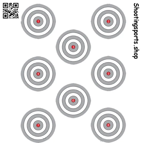 8 Spot Targets - Paper 14cm x 14cm Packs (1)