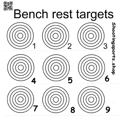 Benchrest target - Paper 14cm x 14cm Packs