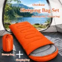 Lightweight sleeping bag set, with storage bag