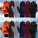 Adult warm knitted gloves
