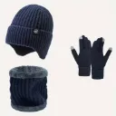 Adult 3 pc winter beanie set